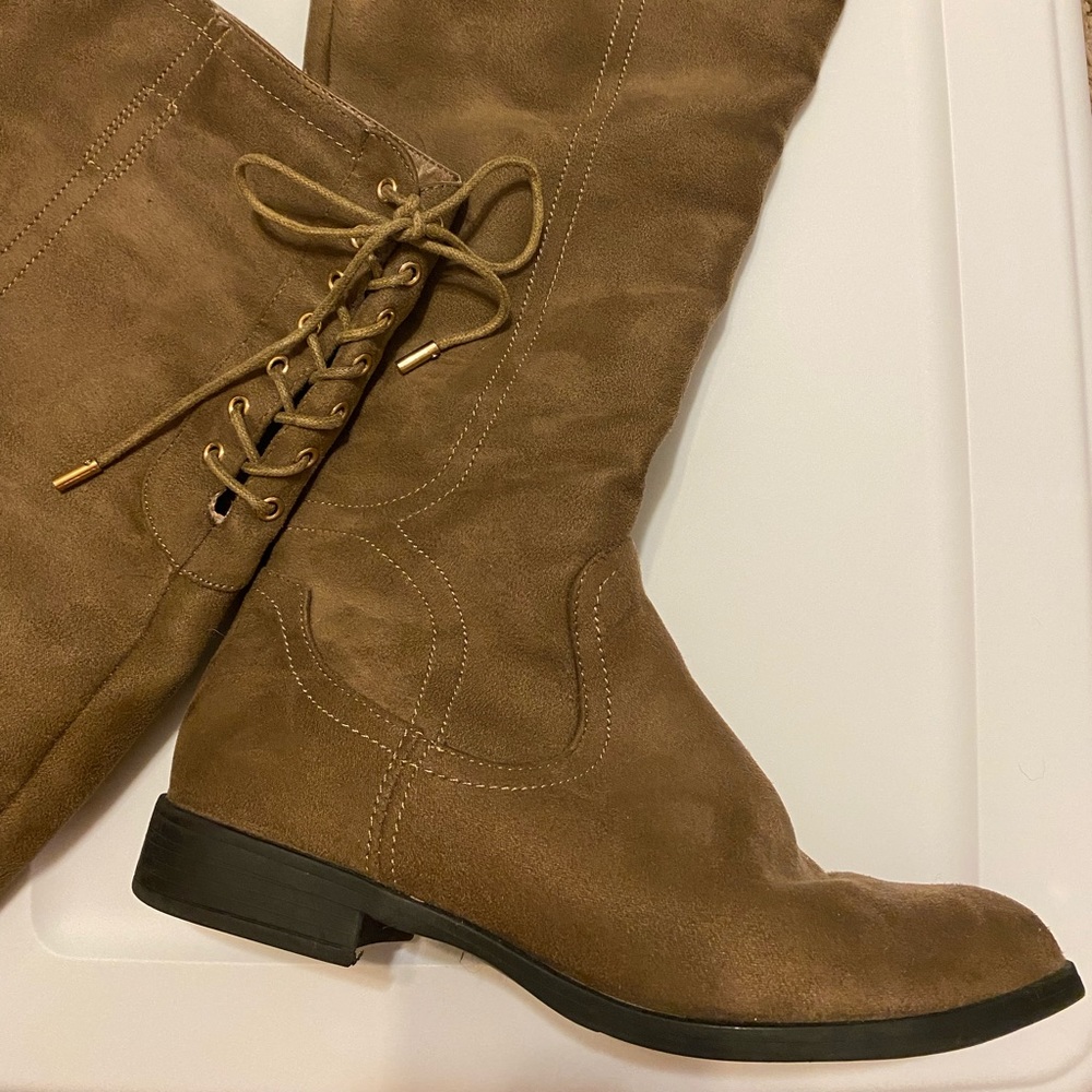 Xoxo brand brown thigh high / over the knee boots